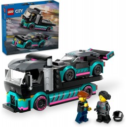 Coche de Carreras y Camión de Transporte - LEGO City