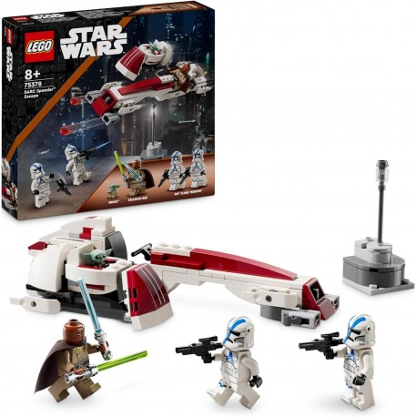 The Mandalorian Huida en Speeder BARC - Lego Star Wars