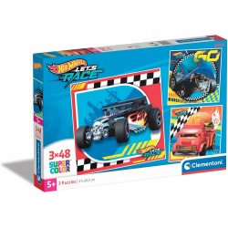 Puzzle Hotwheels 3 x 48 Cuadrado Piezas.- Super Color Puzzles