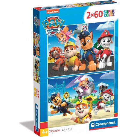 Puzzle Paw Patrol 2 x 60 pzs.- Super Color