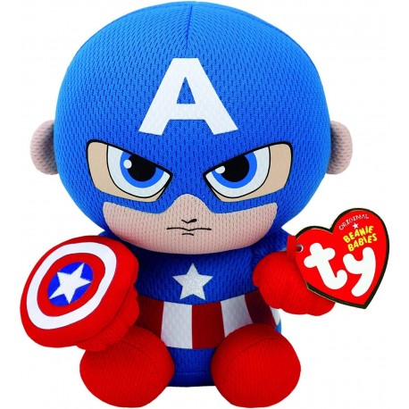 TY CAPITAN AMERICA 15cm - Beanie Babies - Peluches