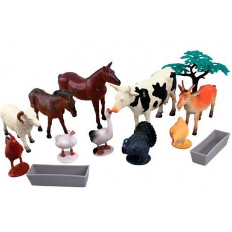 ANIMAL PLANET Cubo 13 piezas Animales de Granja - Juguetes