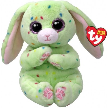 TY Fern el Conejo de Pascua Verde 20 cm- Beanie Boos Peluches Bellies