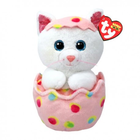 TY Gatito Giggles en Huevo de Pascua 15 cm- Beanie Boos Peluches