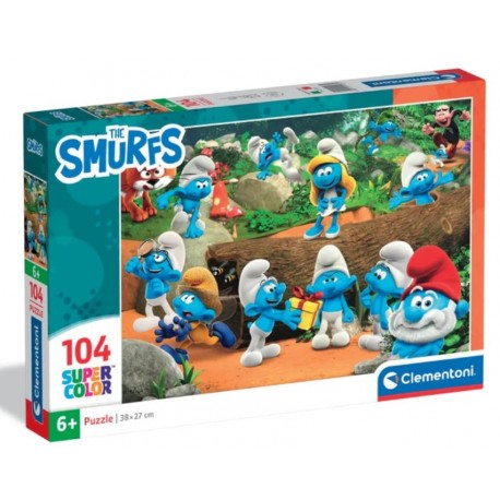 Puzzle Pitufos 104 piezas Super Color - Puzzles Clementoni