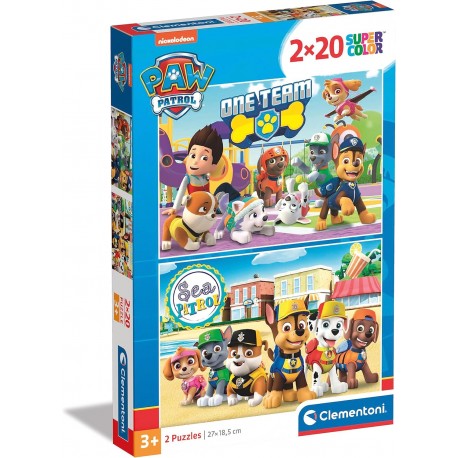 Puzzle Paw Patrol -Set 2 Puzzles de 20 Piezas- Clementoni