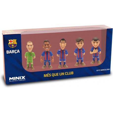 Pack 5 Figuras FCB MINIX 7 CM - Futbol