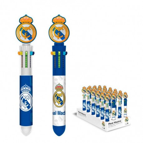 Boligrafo 10 Colores Topper 3D Real Madrid - Kids Juguetes