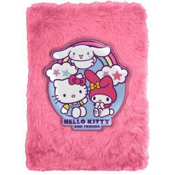Cuaderno peluche A5 Hello Kitty and Friends - Kids Juguetes
