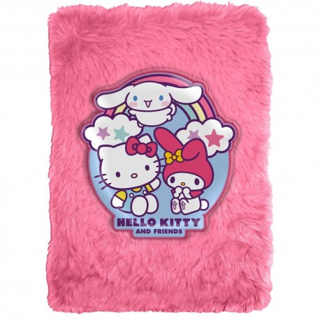 Cuaderno peluche A5 Hello Kitty and Friends - Kids Juguetes