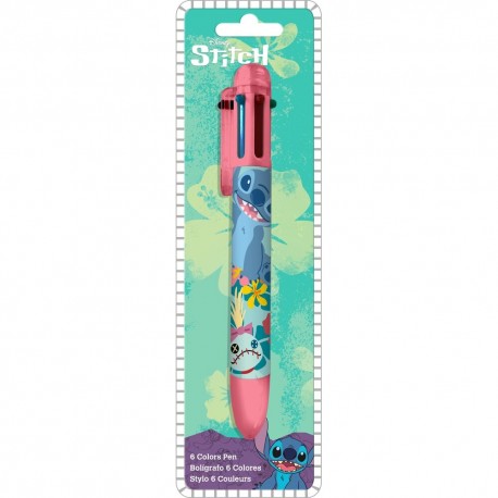 Boligrafo 6 Colores STITCH Disney - Kids Juguetes