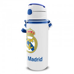 Cantimplora aluminio Real Madrid 600ml con asa - Kids Juguetes