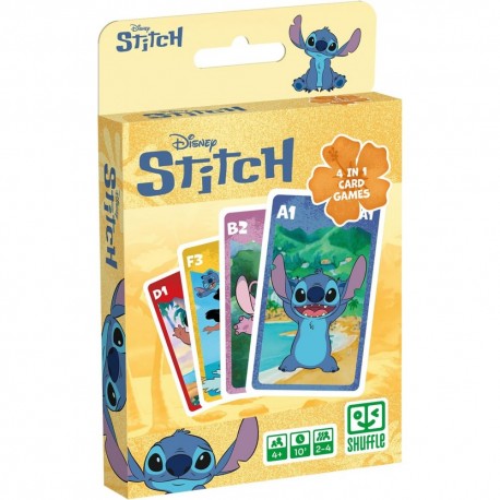 Baraja STITCH Shuffle 4 juegos en 1 - Cartas Naipes Fournier