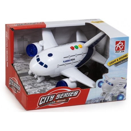 Avión Fricción Luz y Sonido en caja. - Juguetes