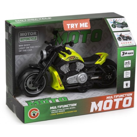 Moto Fricción Luz y Sonido en caja 3 Colores. - Juguetes