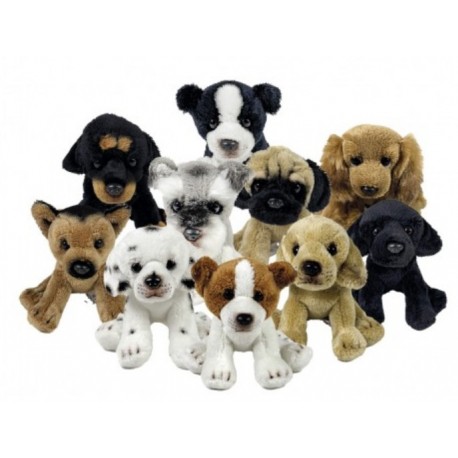 PELUCHE PERRO SURTIDO 12CM EN EXPOSITOR BOCALAN - Deqube