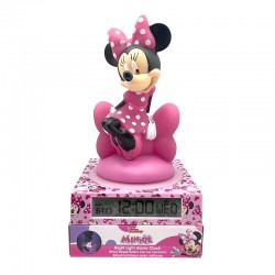 Lampara 3D con despertador Minnie - Kids Juguetes