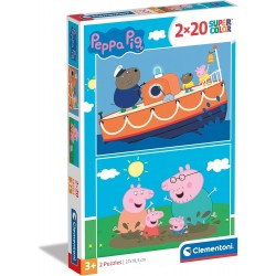 Puzzle Peppa Pig - 2x20 Piezas.- Puzzles Clementoni