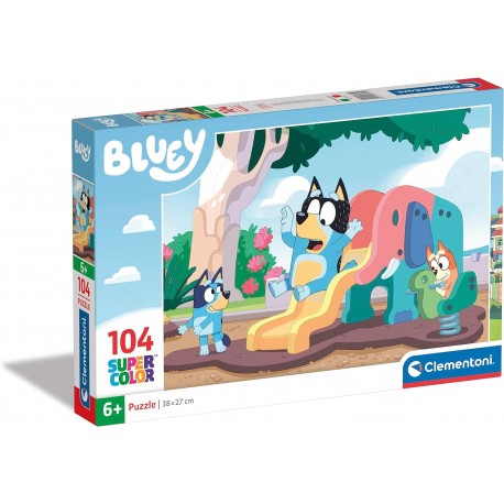 Puzzle Bluey 104 Piezas - Super Color Clementoni