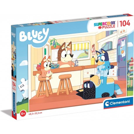 Puzzle Bluey 104 Piezas.- Super Color Clementoni