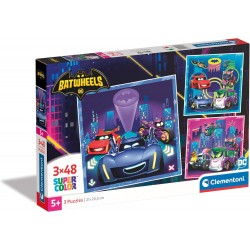 Puzzle Batwheels DC 3x48 pzas - Super Color Clementoni