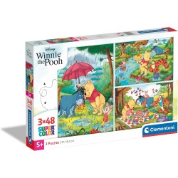 Puzzles Winnie the Pooh 3x48 Piezas - Clementoni