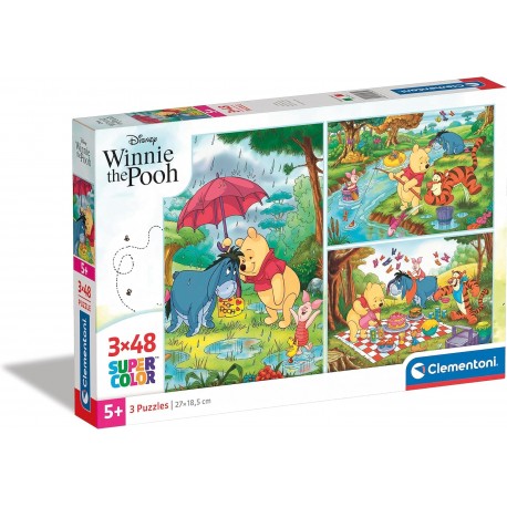 Puzzles Winnie the Pooh 3x48 Piezas - Clementoni