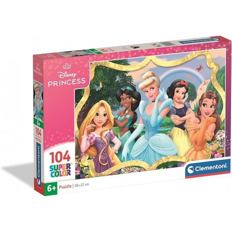 Puzzle Princesas Disney 104 piezas Super Color - Puzzles Clementoni