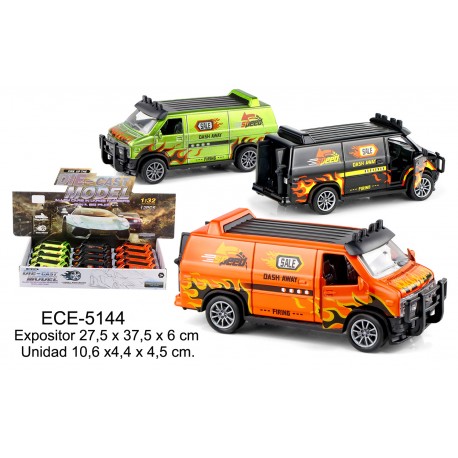 FURGOS TIPO HAMMER PULL BACK ESCALA 1:32 (EXP-12) - Roymart