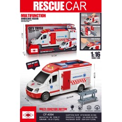 AMBULANCIA ROJA CON CAMILLA LUZ Y SONIDO - Roymart