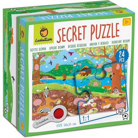 Secret Puzzle con Lupa Arriba y Abajo - Ludattica Baby Puzzle