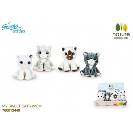 Peluches My Sweet Cats en Exp 12 uds - Famosa