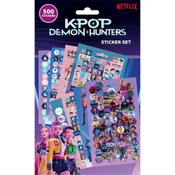 Pegatinas K-Pop Demon Hunters 500pzs (Las Guerreras del K-POP) - Kids Juguetes