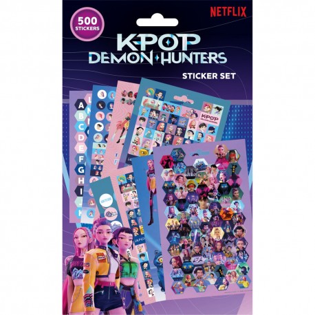 Pegatinas K-Pop Demon Hunters 500pzs (Las Guerreras del K-POP) - Kids Juguetes