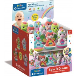 Gira y Mueves tus alitas Clementoni Spin & Dream Unicornio y dragón - Clementoni