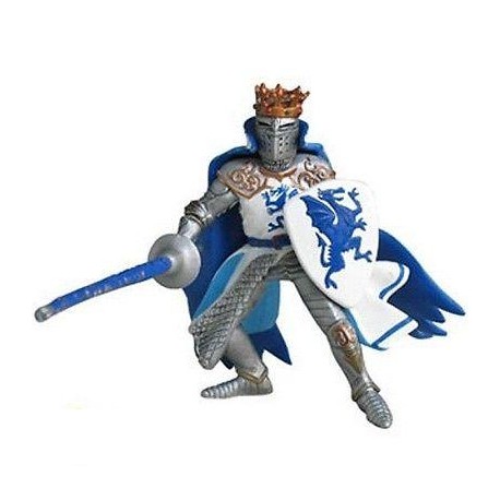 Rey con escudo dragón azul - Papo
