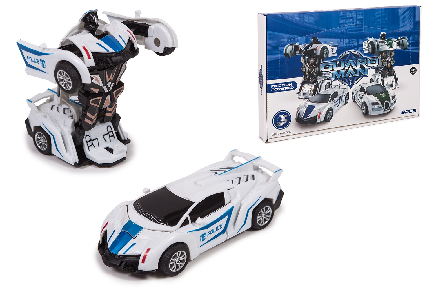 Coche Robot Friccion-Choca Exp-8 Juguetes Junior