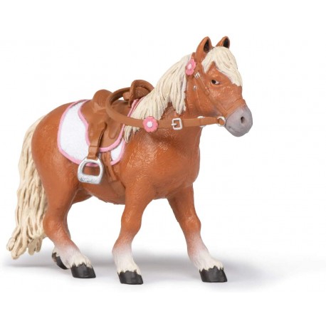 Pony con silla de montar - Papo