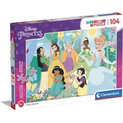Puzzle Purpurina Princesas Disney.- Puzzles