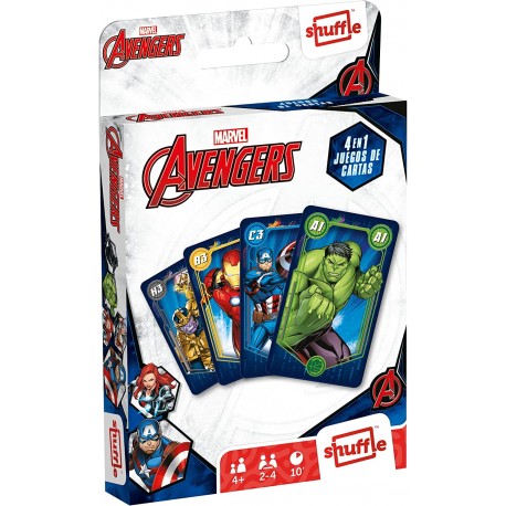 Baraja Avengers Shuffle 4 juegos en 1 - Cartas