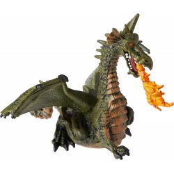 Dragon Alado con Fuego Verde