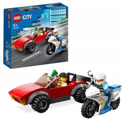 Moto de Policía y Coche a la Fuga- Lego City