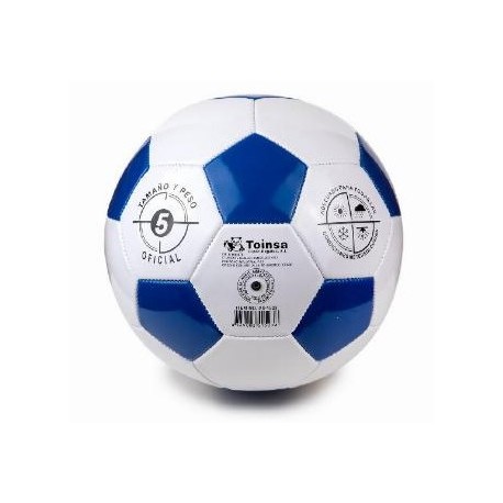 Balón Futbol blanco y azul 21 cm - Balones y Pelotas