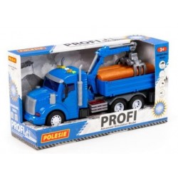 Camión Transporte Troncos con Pinza Azul Luz + Sonido (caja) - Polesie